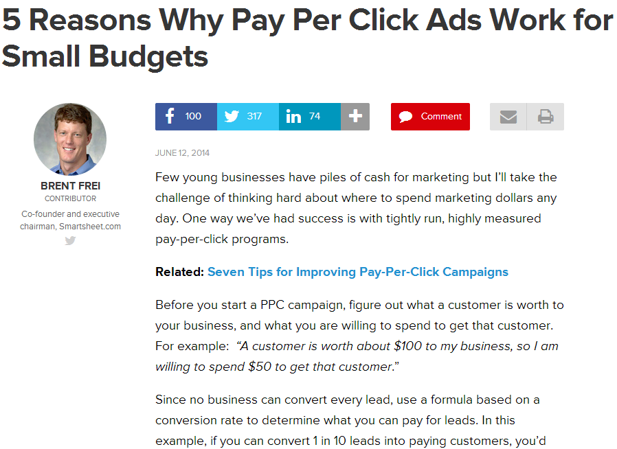 5 reasons why pay per click ads work for small budgets